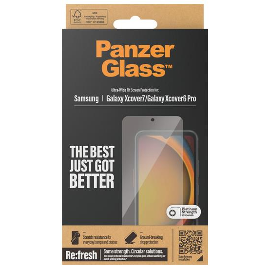Tvrzené sklo přes celý displej PanzerGlass pro Samsung Galaxy Xcover7/6 Pro