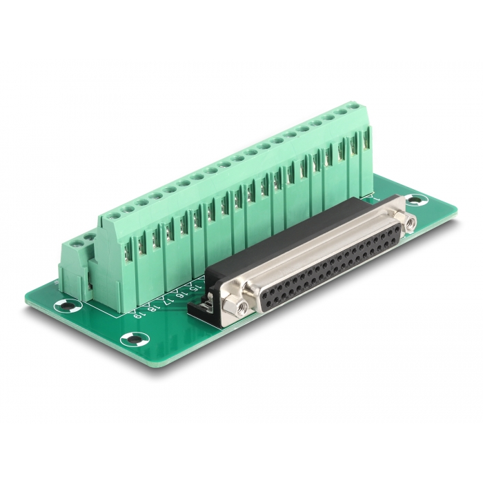 Delock D-Sub 37 tűs anya - Terminal Block DIN sínhez (66914) (66914)