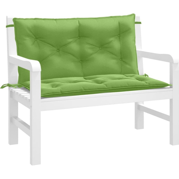 2 db melange zöld szövet kerti pad párna 100 x 50 x 7 cm