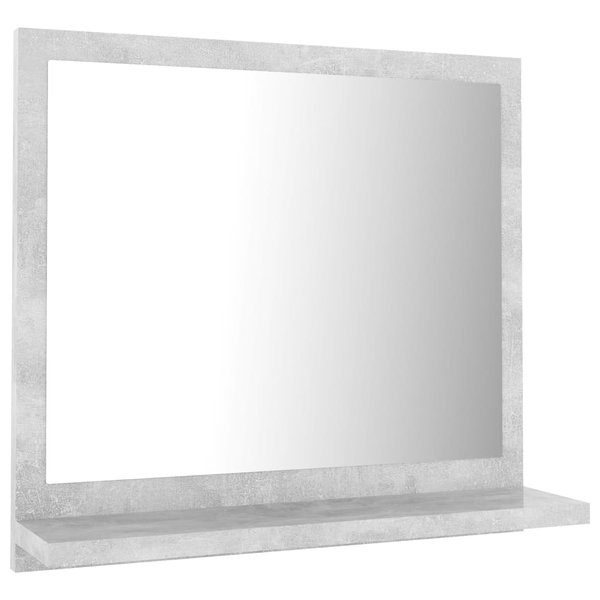 betonszürke forgácslap fürdőszobai tükör 40 x 10,5 x 37 cm