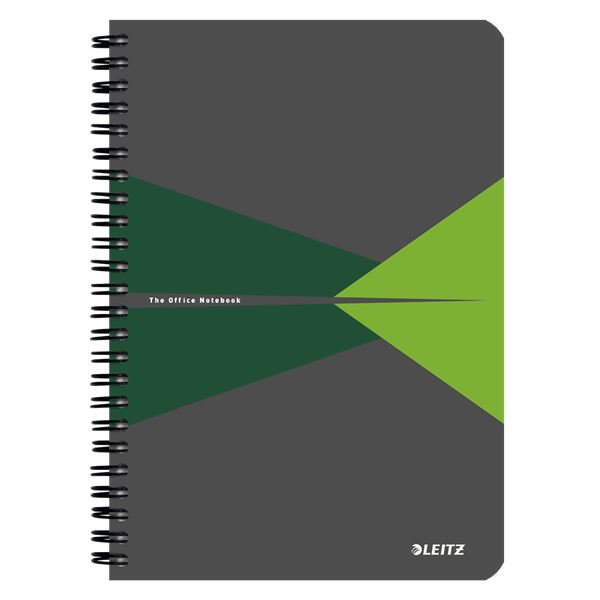 Leitz Office spirálfüzet karton borítóval, A5, vonalas szürke-zöld (44590055) (leitz44590055)