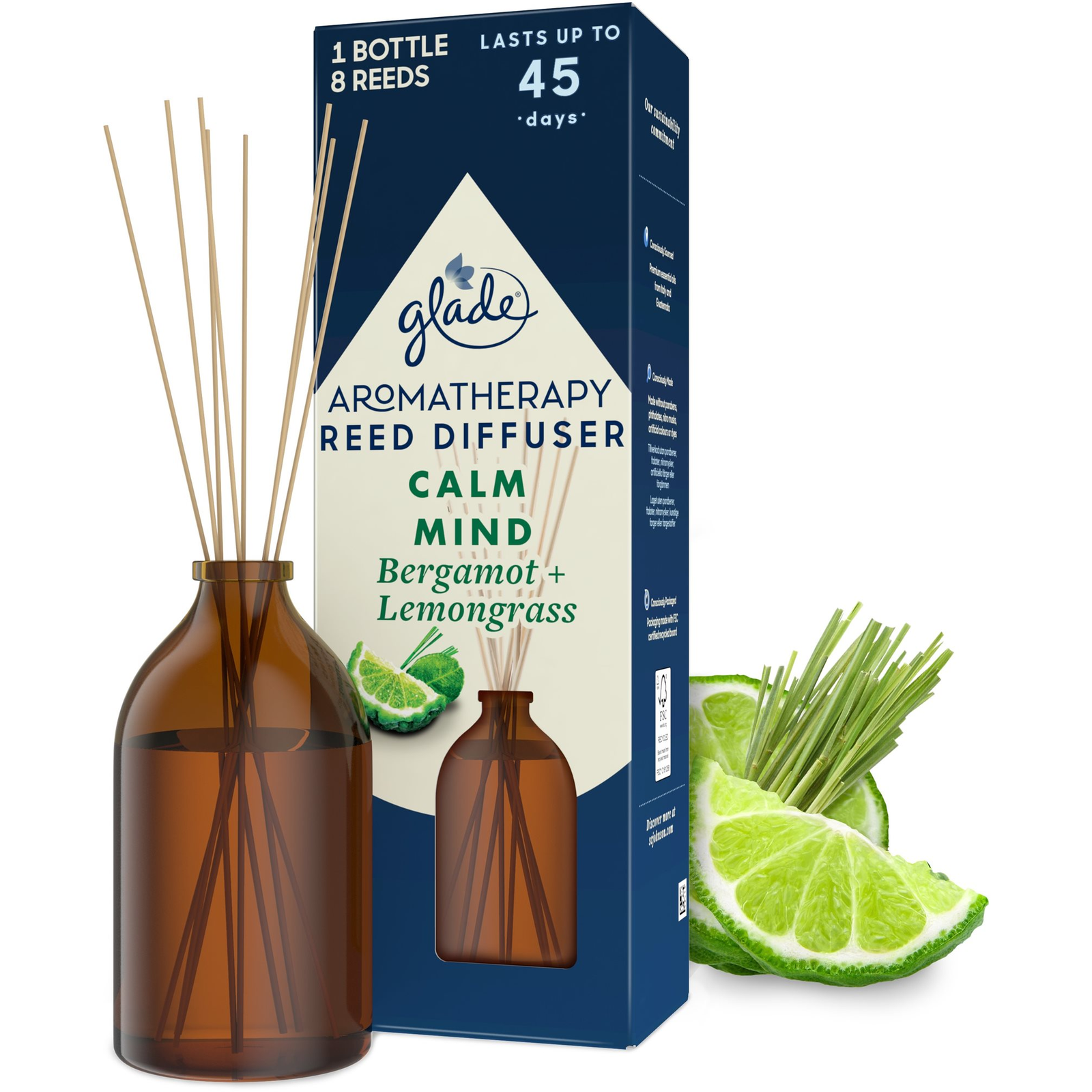 GLADE aromaterápiás illatpálcika Calm Mind 80 ml (5000204227468)