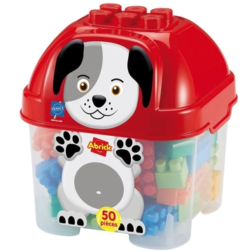 Ecoiffier Abrick: kutyás 50 darabos építőkocka (7600001927) (7600001927)