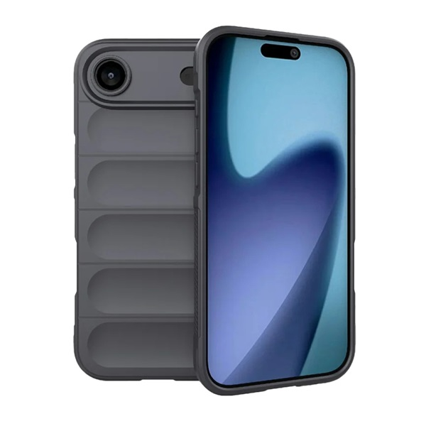Szilikon telefonvédő (ütésállóság, kameravédő, 3D) SÖTÉTSZÜRKE Apple iPhone Air "Gigapack csomagolás" (GP-173650)