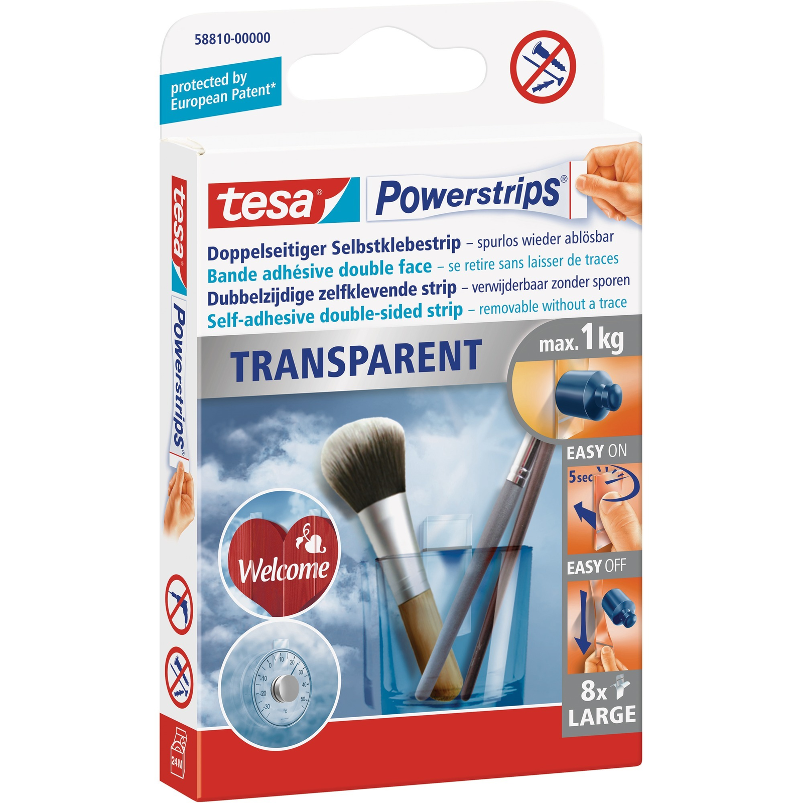 Tesa Powerstrips Ragasztócsík (8db / csomag) (58810-00000-00)