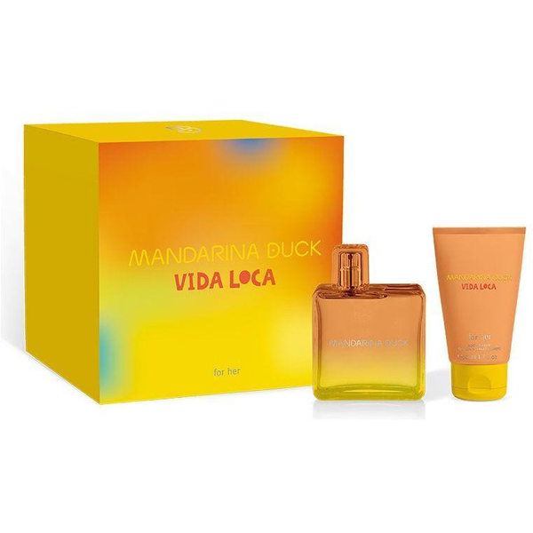 Rinkinys Mandarina Duck Vida Loca moterims: tualetinis vanduo EDT, 100 ml + kūno losjonas, 50 ml
