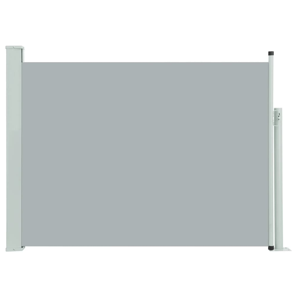 szürke behúzható oldalsó teraszi napellenző 100 x 500 cm (48386)
