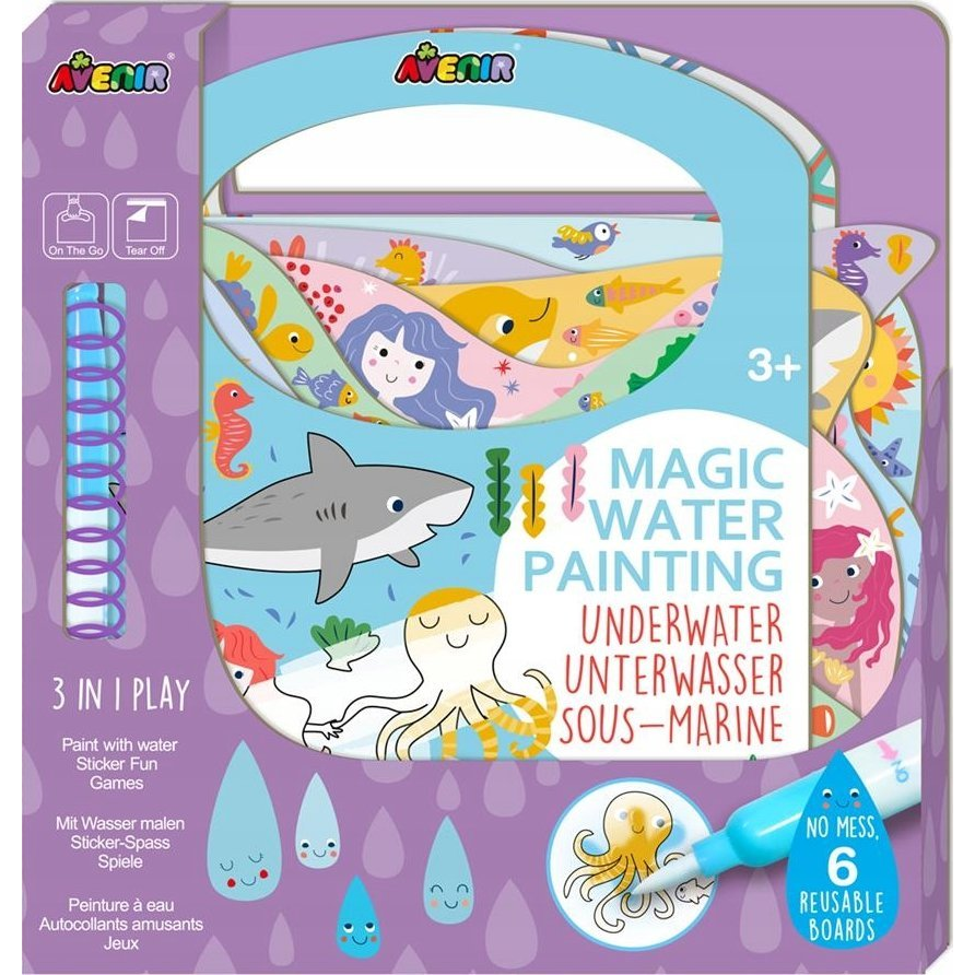 Avenir Kids Mágikus Vízzel Festő Könyv - Vízalatti Világ (CH211775)