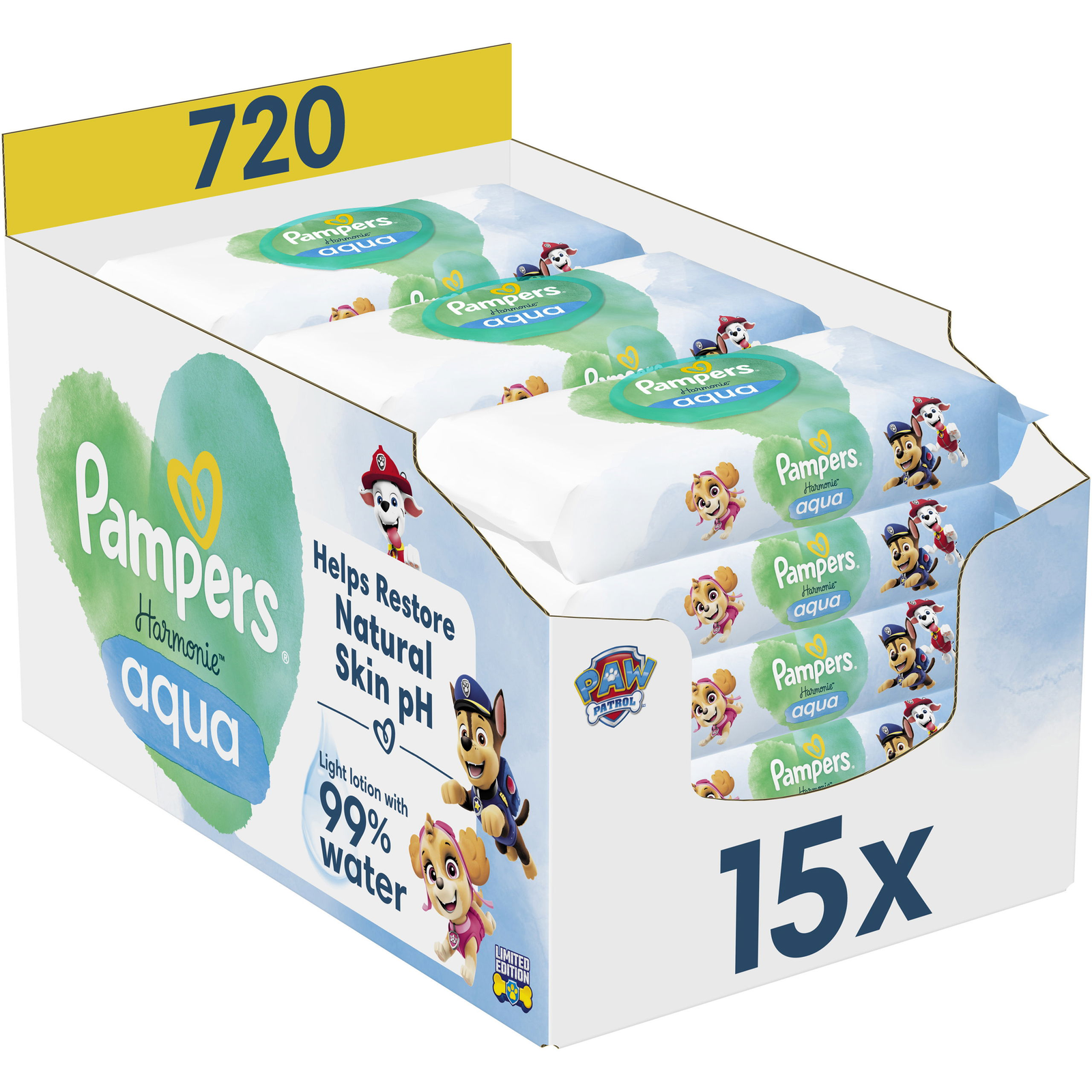 PAMPERS Harmony Aqua Baby 15×48 darab (8700216722520)