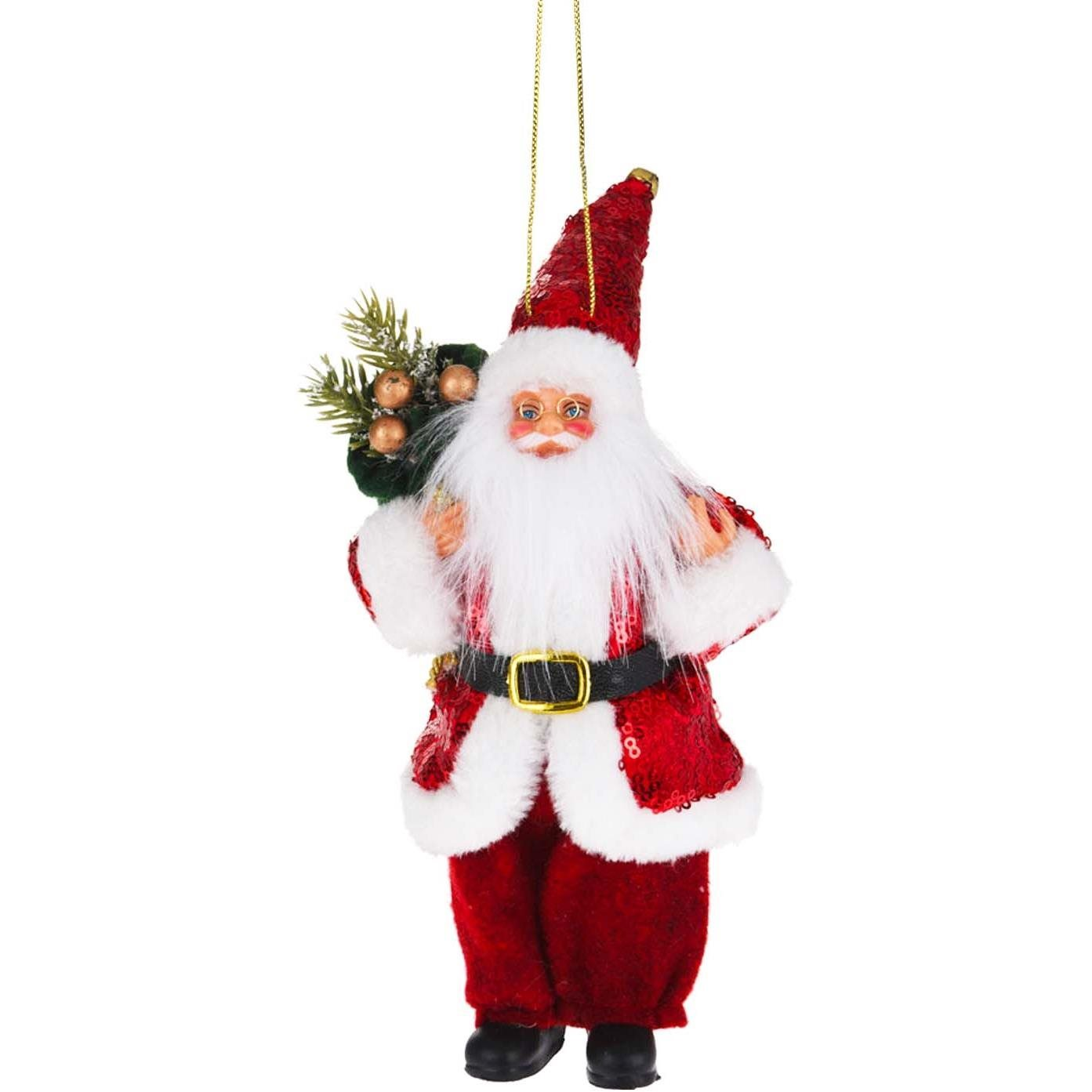 LAALU Karácsonyi dísz - Mikulás, felakasztható, 20 cm (LAU-2846)