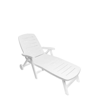 FLAIR Romance kerekes fehér napozóágy (70373) (fl70373)