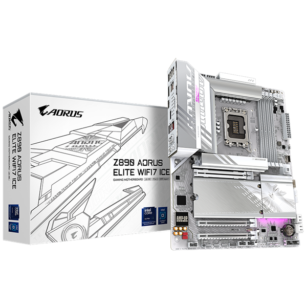 GIGABYTE Alaplap S1700 Z890 AORUS ELITE WIFI7 ICE INTEL Z890, ATX (Z890 AORUS ELITE WIFI7 ICE)