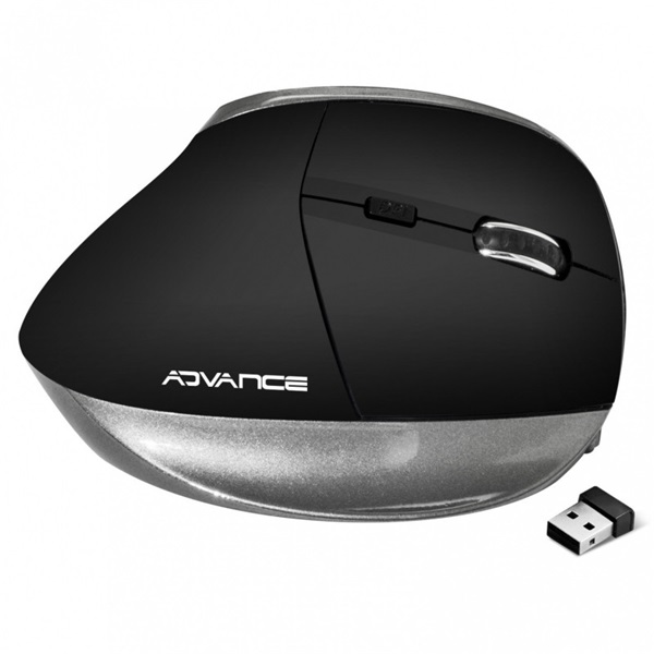Advance Vertical Plus Wireless 2400 DPI Vertikális Egér - Fekete