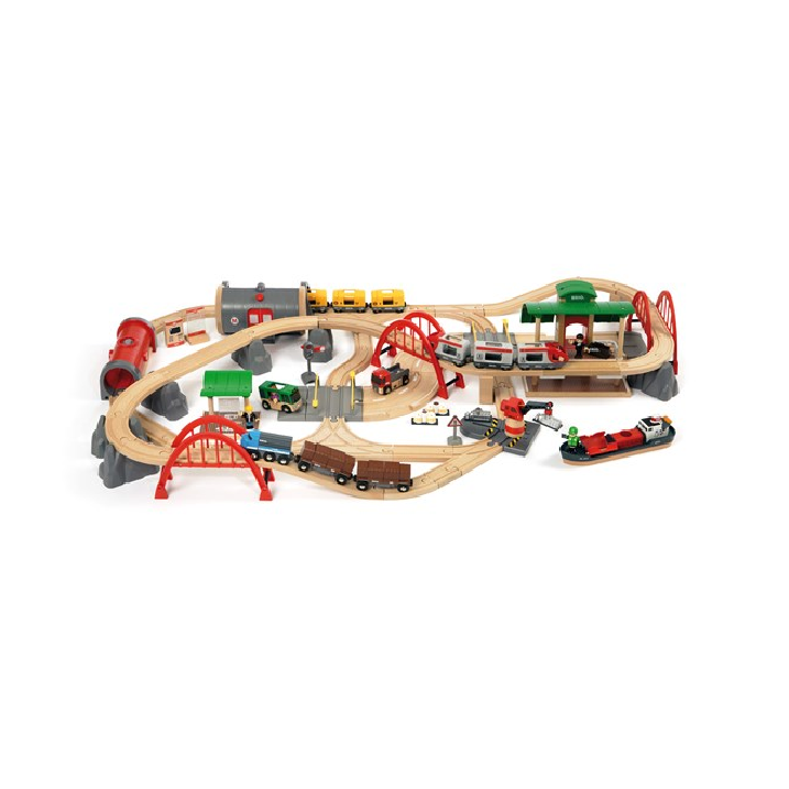 BRIO World Deluxe vonatpálya szett 87 darabos (33052)