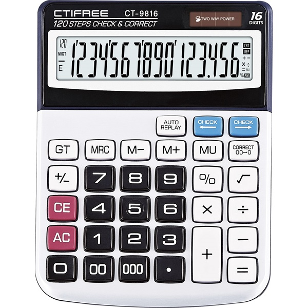 CTIFREE CT-9816 számológép, 156x198mm, 16 számjegy, dual power (CT-9816)
