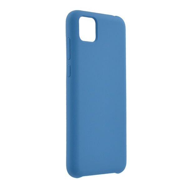 Szilikon telefonvédő (matt, mikrofiber plüss karcolásmentesítő belső, prémium) SÖTÉTKÉK [Honor 9S] (5996457985913)