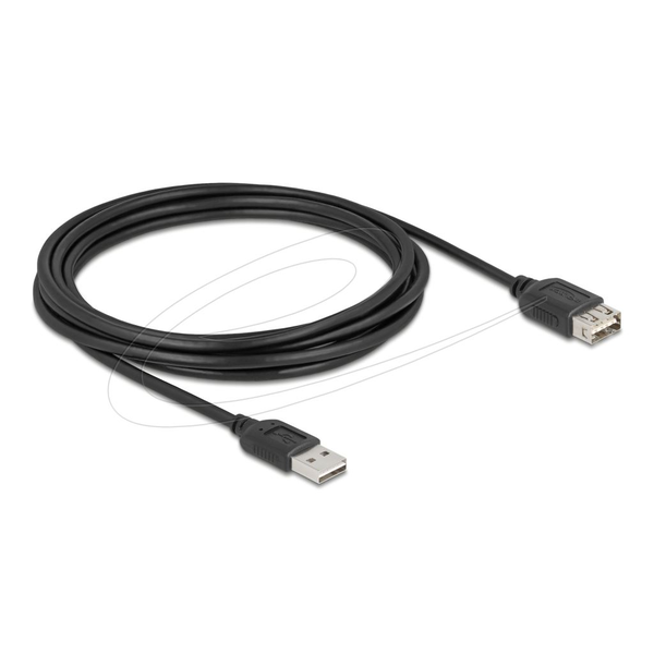 Delock EASY USB 2.0 Type-A -> Type-A kábel 3m fekete (81514)