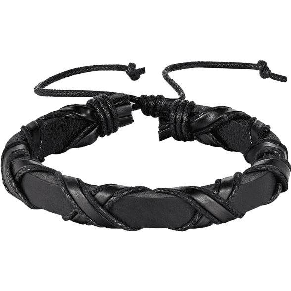 Predator Q1 bőr karkötő - fekete SLPG2236 (2300)
