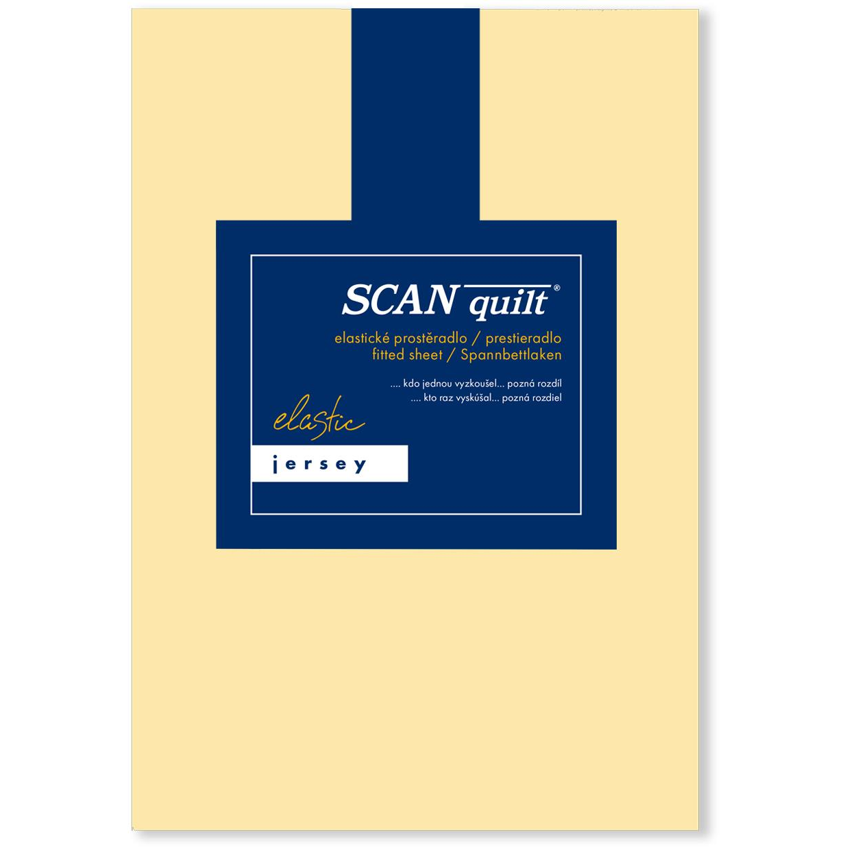 SCANquilt JERSEY ELASTIC LYCRA lepedő, banánsárga, 160×200 cm (31009)