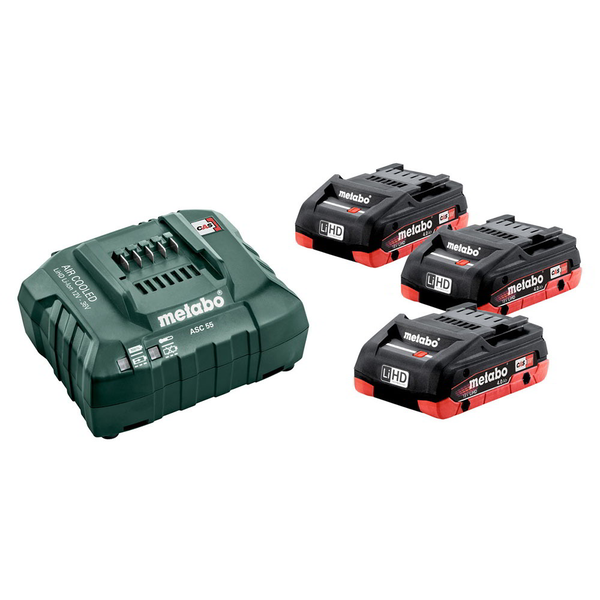 Metabo 685132000 Basic Set 3x 18V Akkumulátor 4000mAh + töltő