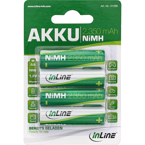 InLine 01288 batteria per uso domestico Nichel-Metallo Idruro (NiMH)
