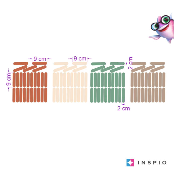 Konfetti földszínekben - falmatricák (9548f)