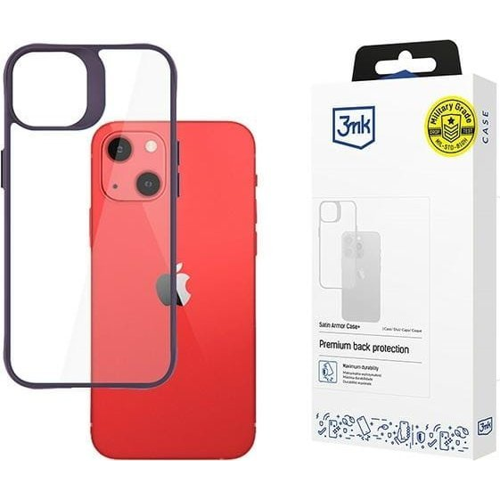 3mk Satin Armor Case+ átlátszó, TPU és PC anyagú telefontok Lila Apple iPhone 13 (5903108592772)