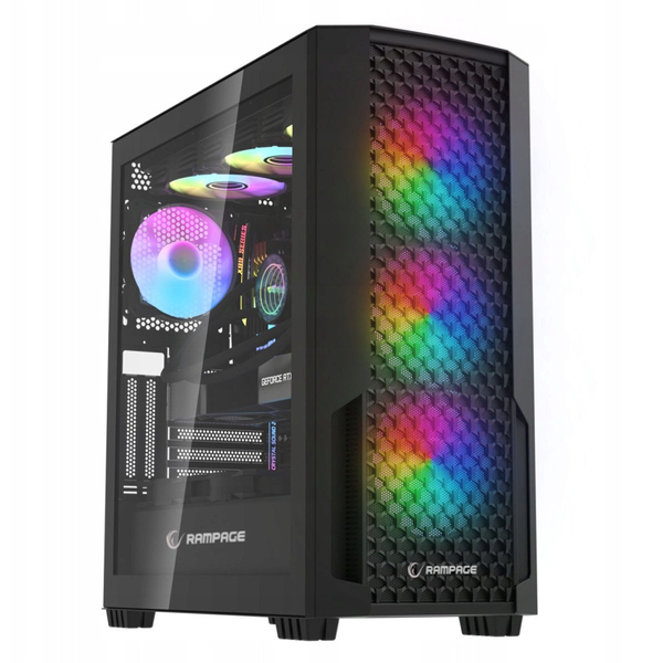 Rampage Shelob Mid-T PC Case 4x ARGB Fan Black - XuPe.hu | Játékosoktól ...