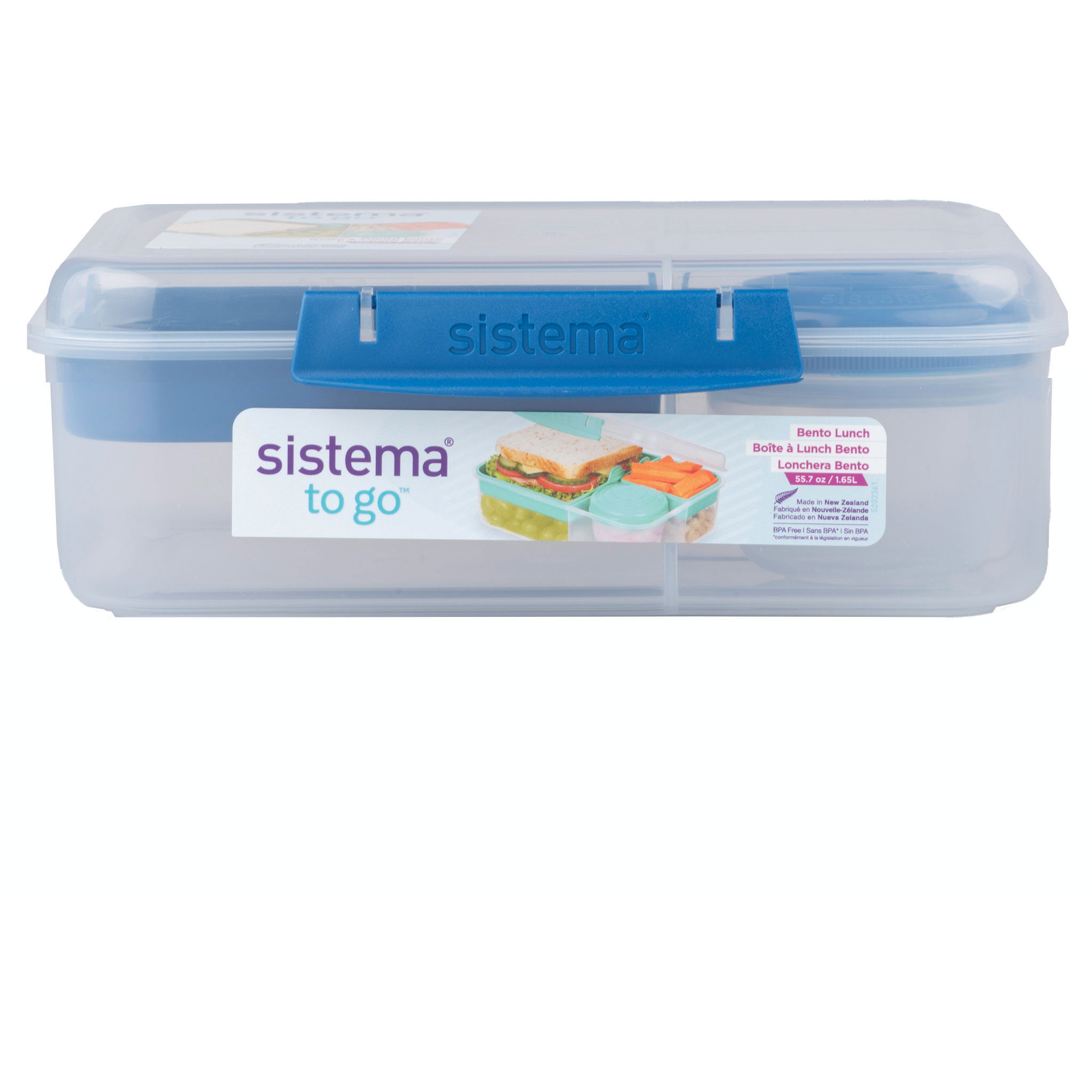 Sistema To Go Krabička 1,65 l 3 komory, kelímek modrá (8592001429390)