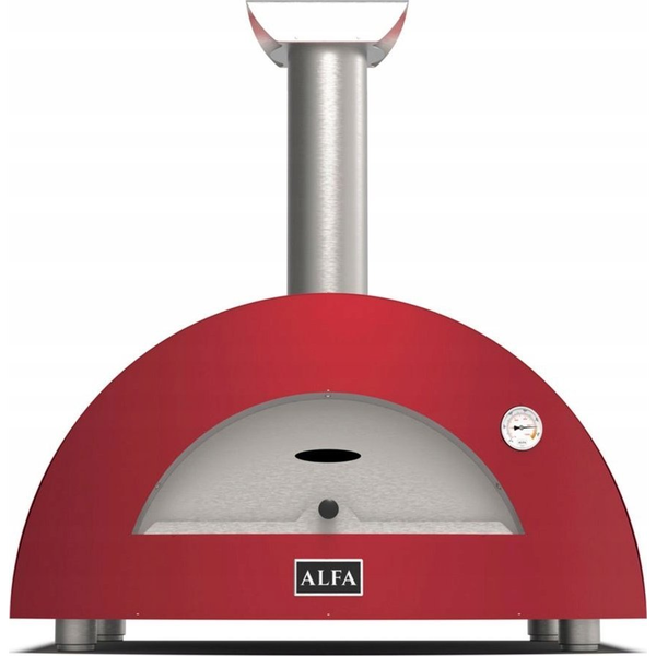 Alfa Forni Moderno 2 Pizze Holz Antik Rot