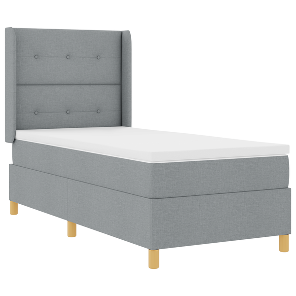 Boxspring Ágy Matrac Vilmány Szürke 80x200 cm Szövet
