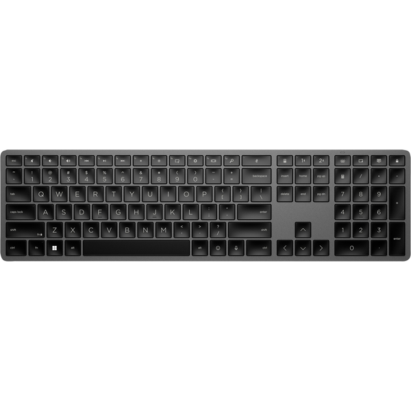HP 975 USB+BT Dual-Mode Wireless Keyboard tastatur RF trådløs + Bluetooth Sort
