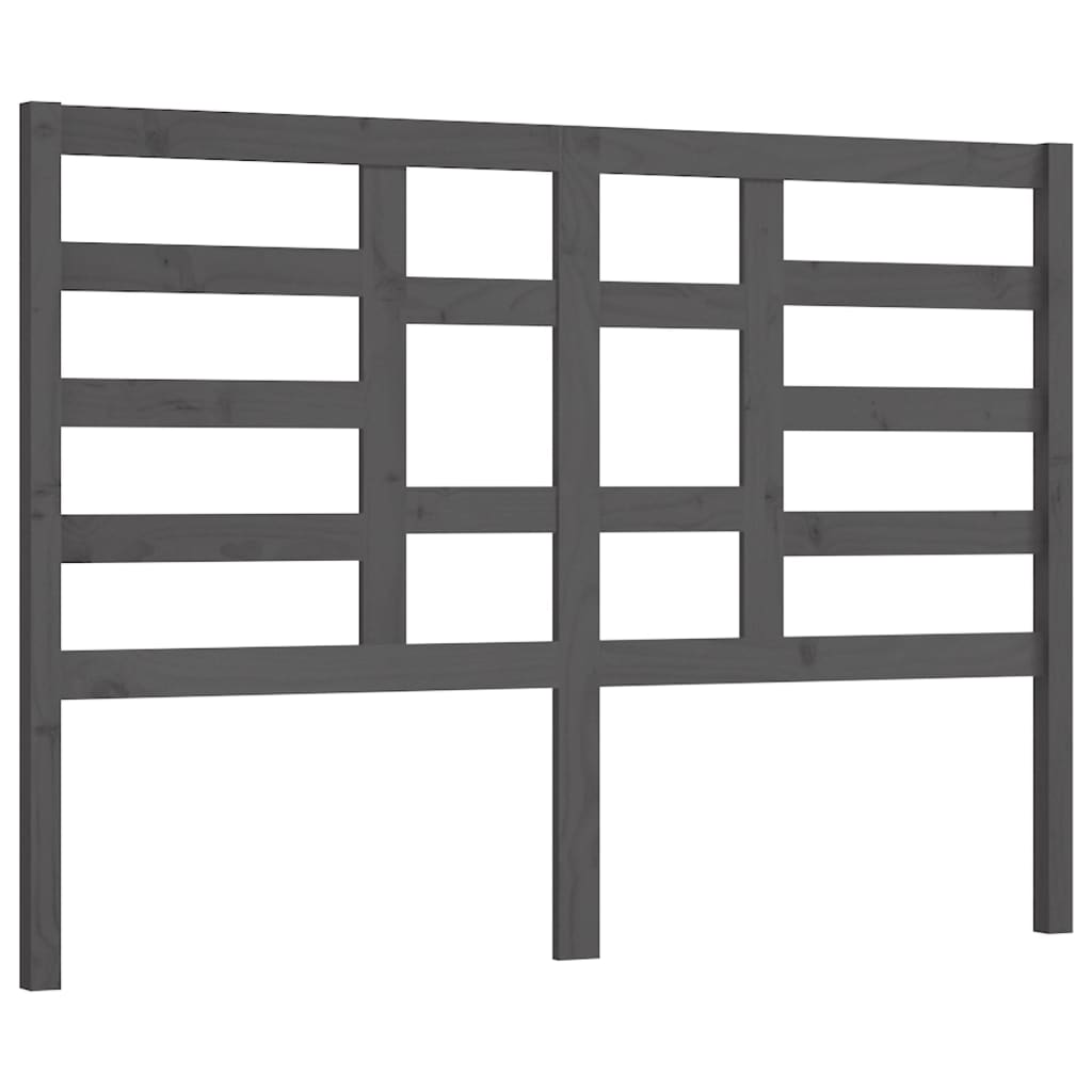 szürke tömör fenyőfa ágyfejtámla 156 x 4 x 104 cm (818147)