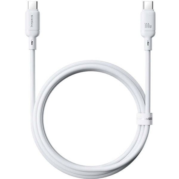 Silky Series Ladekabel Type-C to Type-C 100W 1m Wei