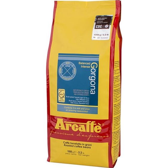 Arcaffe Gorgona Ziarno Közepes pörkölésű szemes kávé 1000 g (8033959090282 )