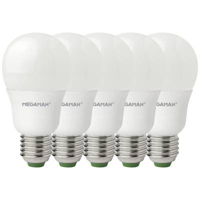 Megaman MM21963 LED EEK F (A - G) E27 Izzólámpa forma 8.6 W = 60 W Melegfehér (Ø x H) 60 mm x 109 mm 5 db (MM21963)