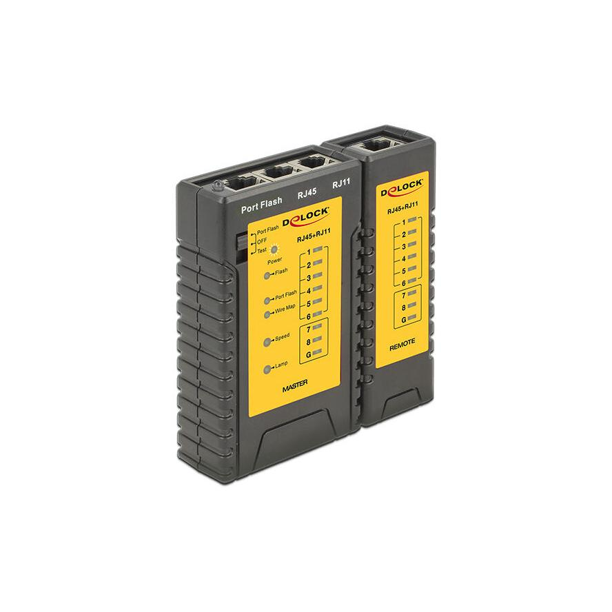LAN Delock 86407 RJ45 - RJ12 kábel tesztelő + Portkereső (86407)