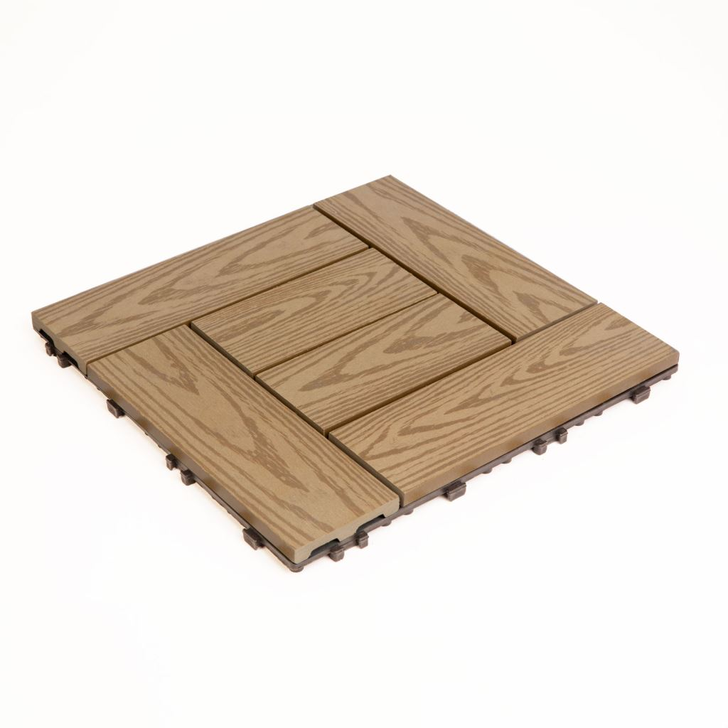 Garden of Eden WPC padlóburkolat világosbarna-famintás 30x30cm, 11db/csomag (11545A) (11545A)