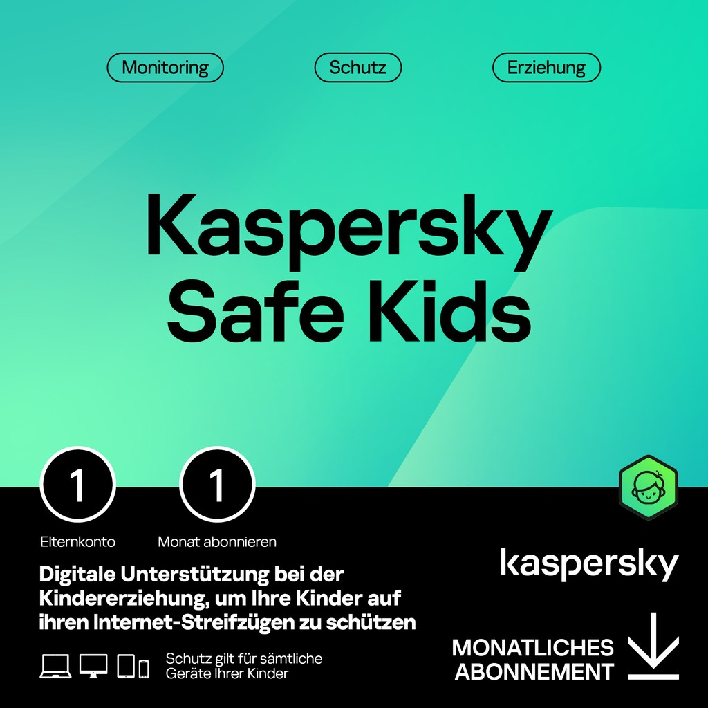 Kaspersky Safe Kids – 1 Felhasználó, 1 Hónap KL1962GGAMI elektronikus licensz
