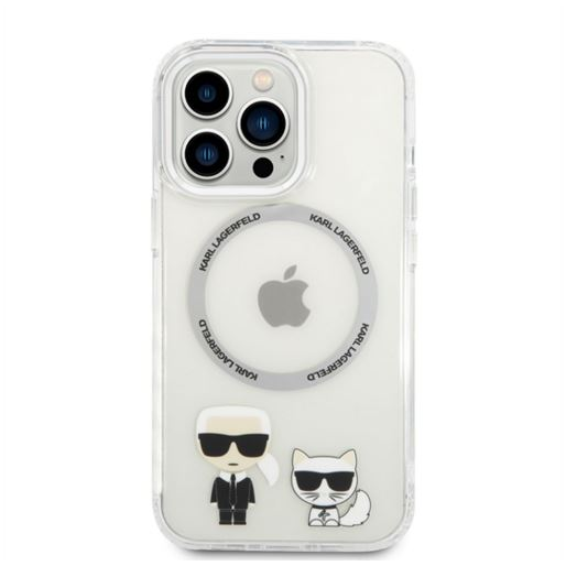 Karl Lagerfeld and Choupette MagSafe Apple iPhone 14 Pro Max hátlap tok átlátszó (KLHMP14XHKCT) (KLHMP14XHKCT)