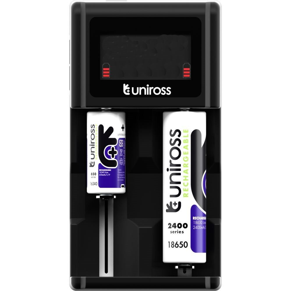 Uniross UCX006 kompakt LED gyorstöltő Li-ion/Ni-MH/LiFePo4 akkuk töltésére (UCX006)