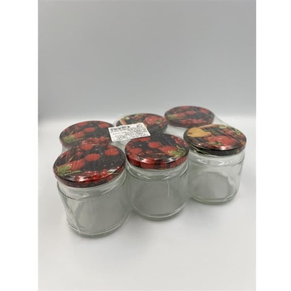 JAR 210ML WITH LID 66MM 6PCS