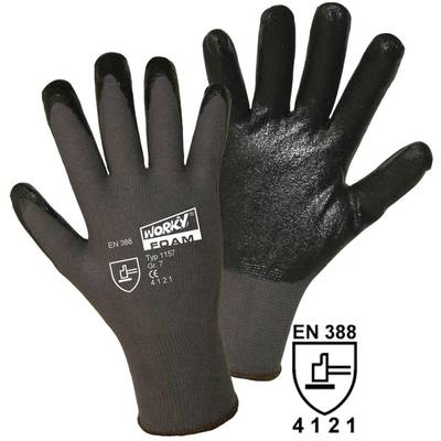 L+D worky FOAM Nylon-Nitril 1157 Nylon Munkakesztyű Méret (kesztyű): 7, S EN 388 CAT II 1 pár (1157)