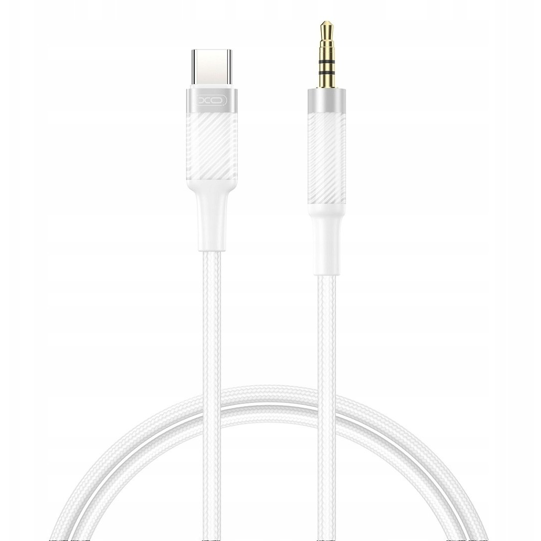 XO NB-R279B Audiokábel USB-C - 3.5mm Jack 1,0m - Fehér (NB-R279B)