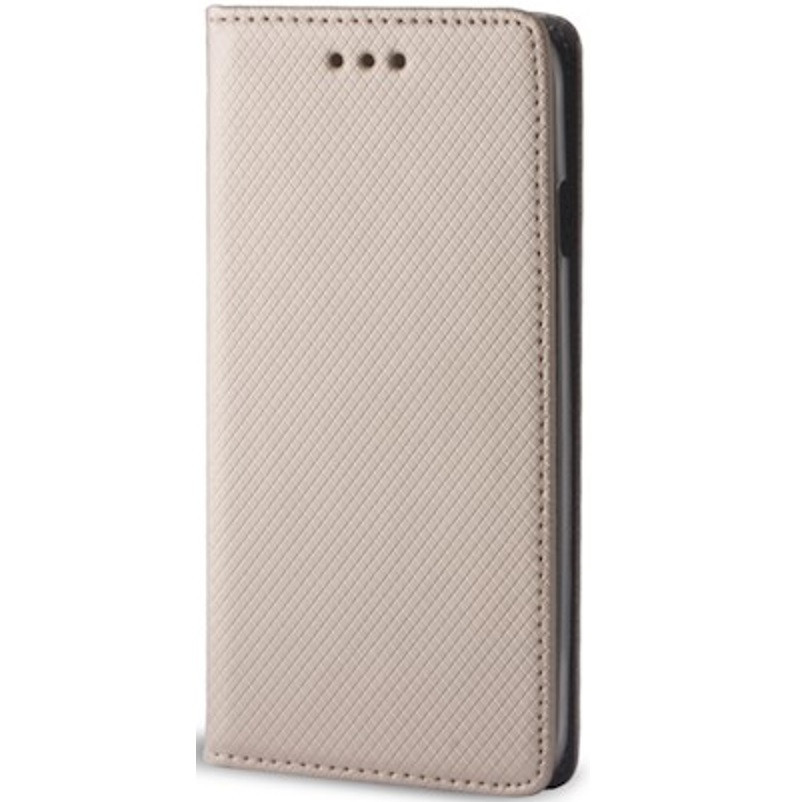 Apple iPhone 12 Pro Max, Oldalra nyíló tok, stand, Smart Magnet, arany (93223)