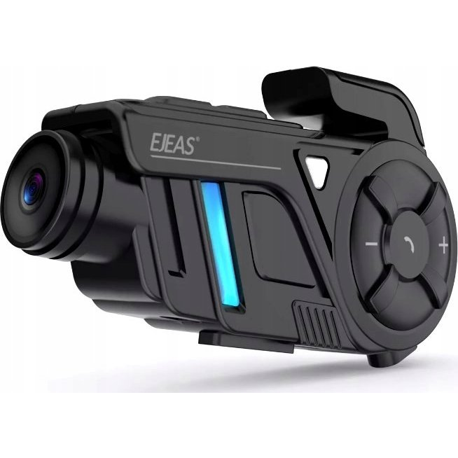 Ejeas K1 Motoros Intercom kommunikációs rendszer és Menetrögzítő Kamera - Fekete (066509)