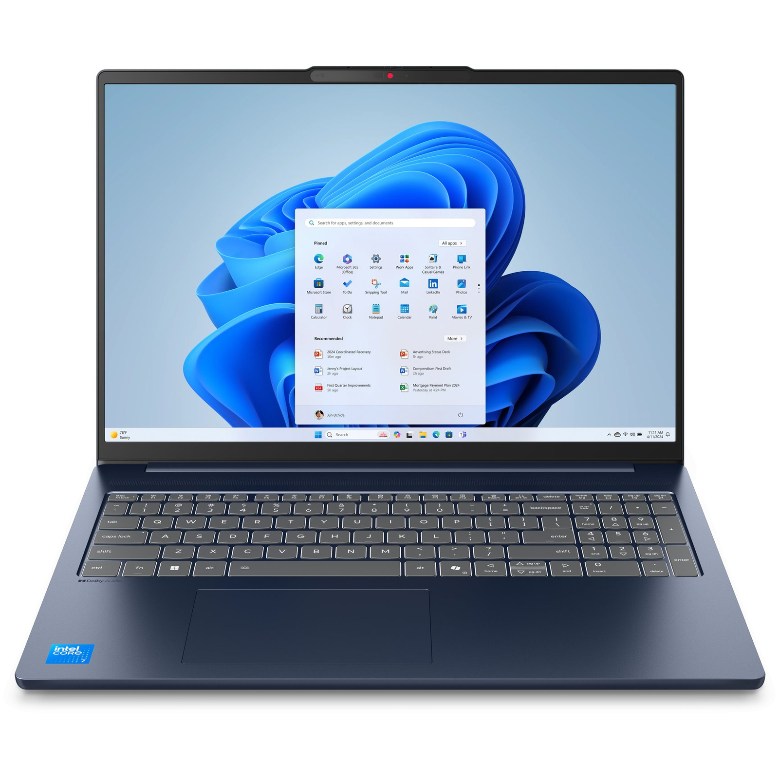 Lenovo IdeaPad Slim 5 16IRH10 Intel® Core™ i5 i5-13420H Laptop 40,6 cm (16") WUXGA 16 GB DDR5-SDRAM 1 TB SSD Wi-Fi 6 (802.11ax) Angol Kék (83HS0035RM)