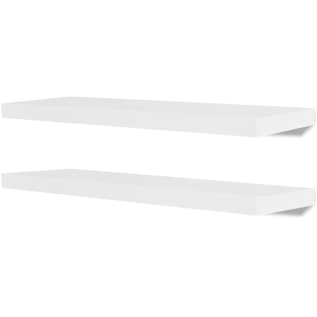 4 db fehér fali polc 80 cm (275998)