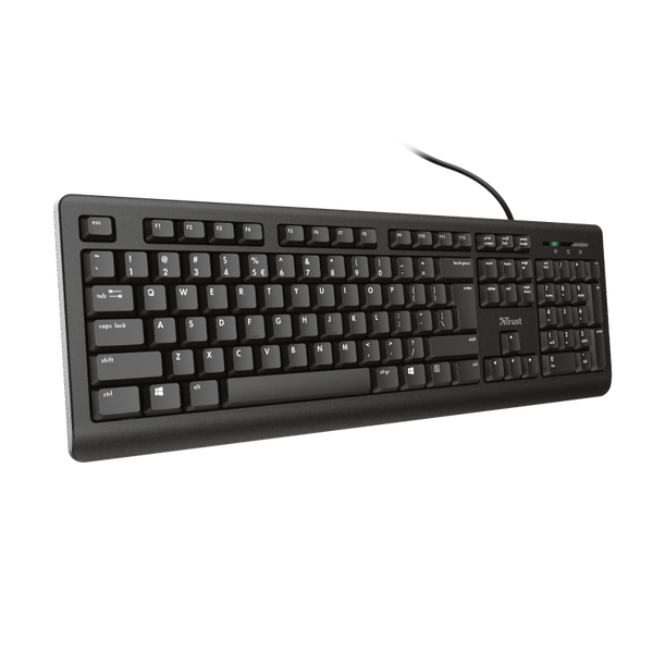 Trust Primo клавиатура Универсален USB QWERTY Американски английски език Черен