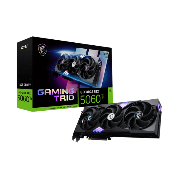Grafická karta MSI GeForce RTX 5060 Ti GAMING TRIO OC 16GB GDDR7 128bit